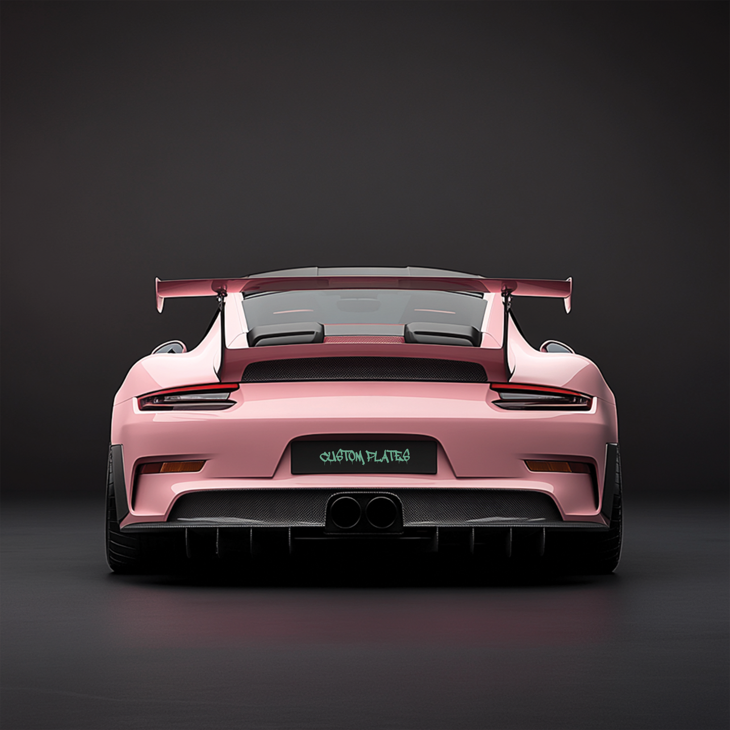 Custom Black Magnetic License Plate Cover