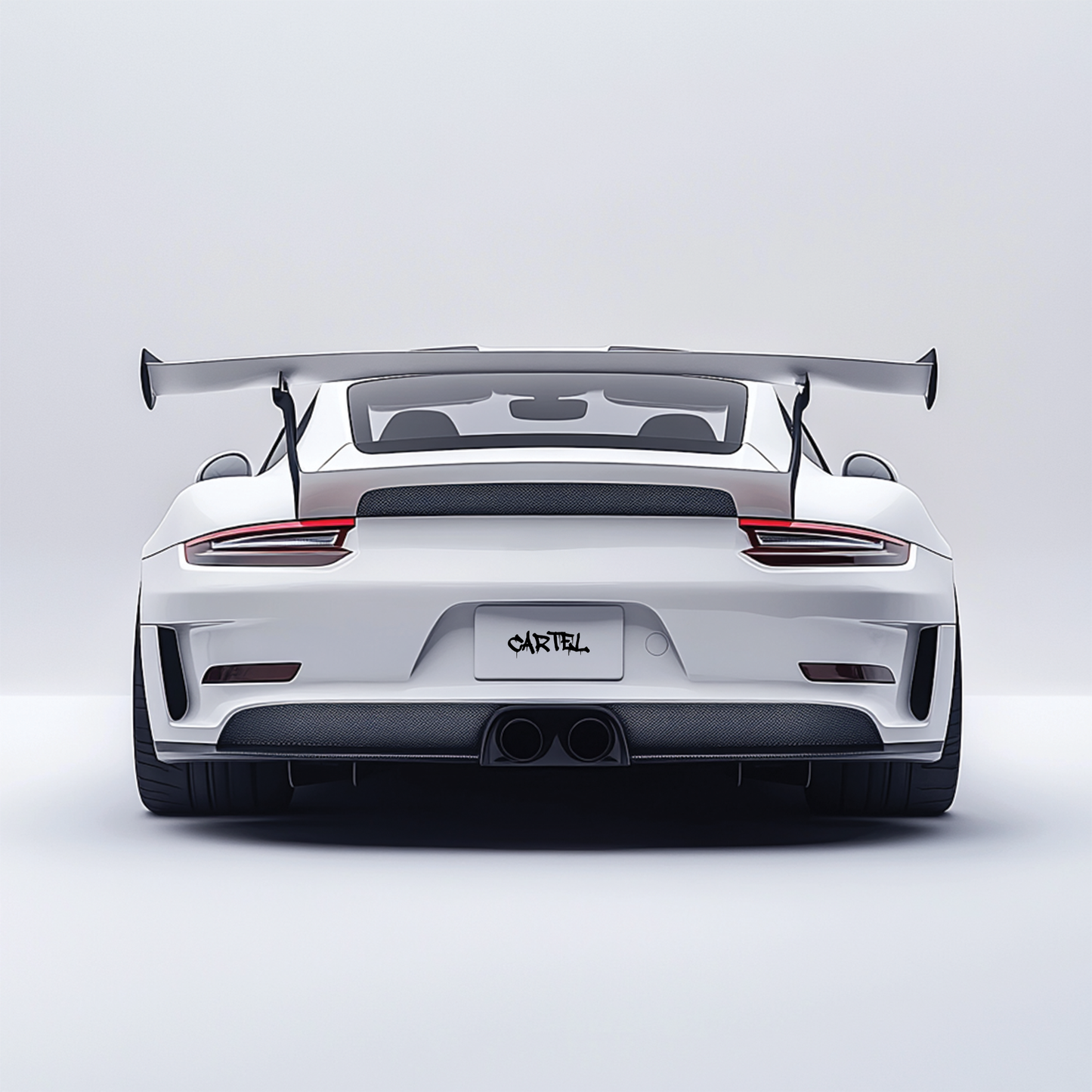 Custom White Magnetic License Plate Cover